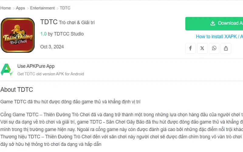 App TDTC APK thống trị làng game Việt