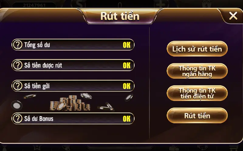Một vài quy định rút tiền từ game nổ hũ TDTC